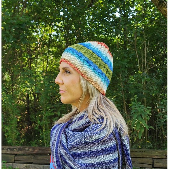 Handmade Accessories - Handmade Rib Knit Multicolor Beanie Toboggan Hat Cap Unisex Women's Men's Kid's
